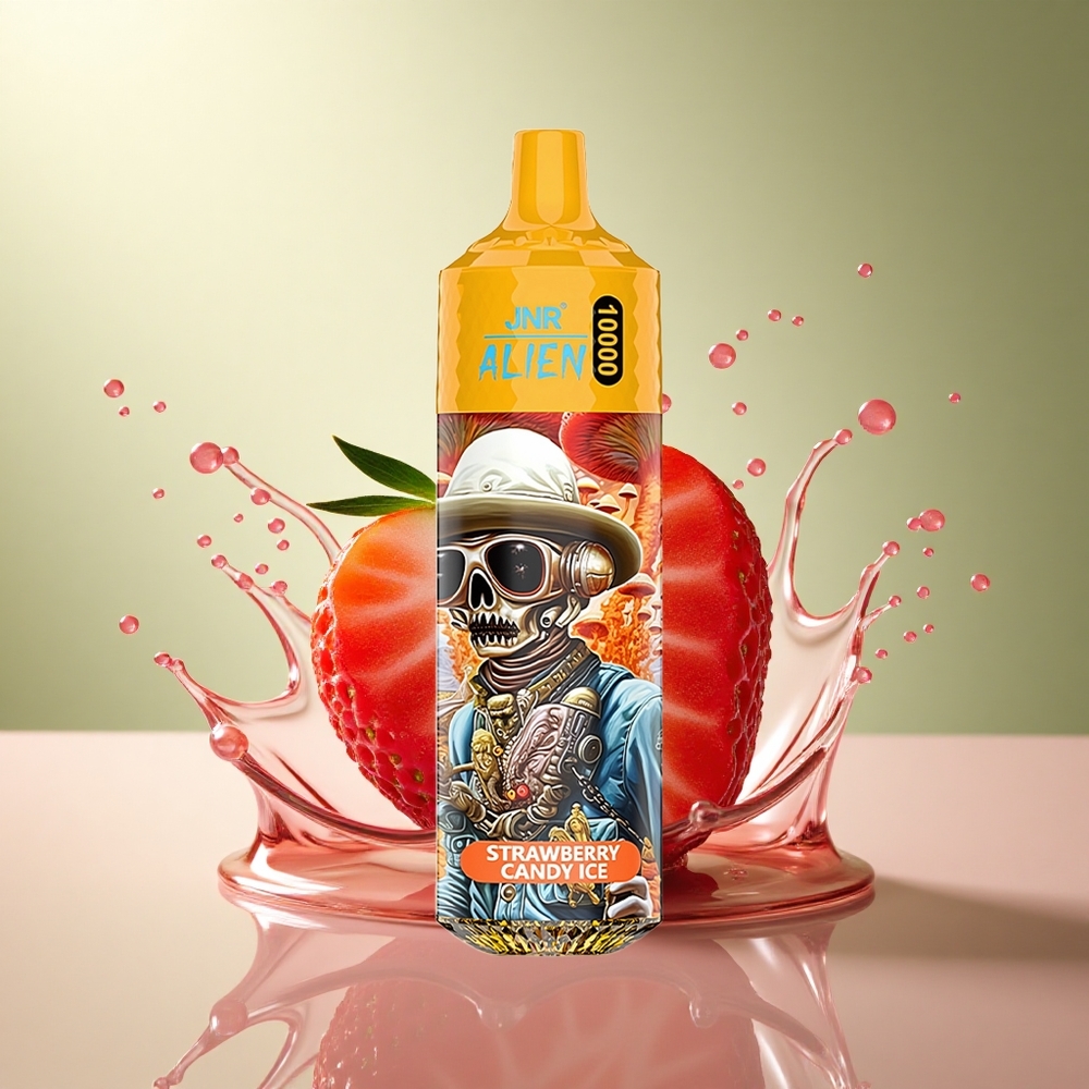JNR Alien 10000 Aardbei Snoep IJs met 850mAh en Mesh Coil 1.2 Ohm