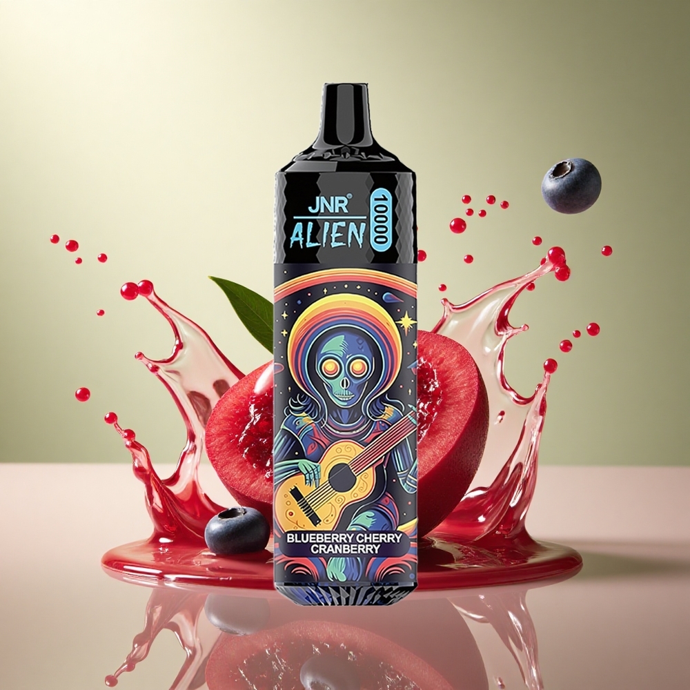 JNR Alien 10000 Blauwe Bes Kers Veenbes met 850mAh en 20ml Vloeistof