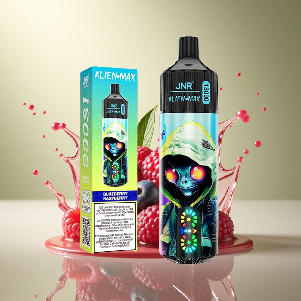 JNR Alien Max 18000 Blauwe Bes Framboos Dual Mesh Coil 850mAh