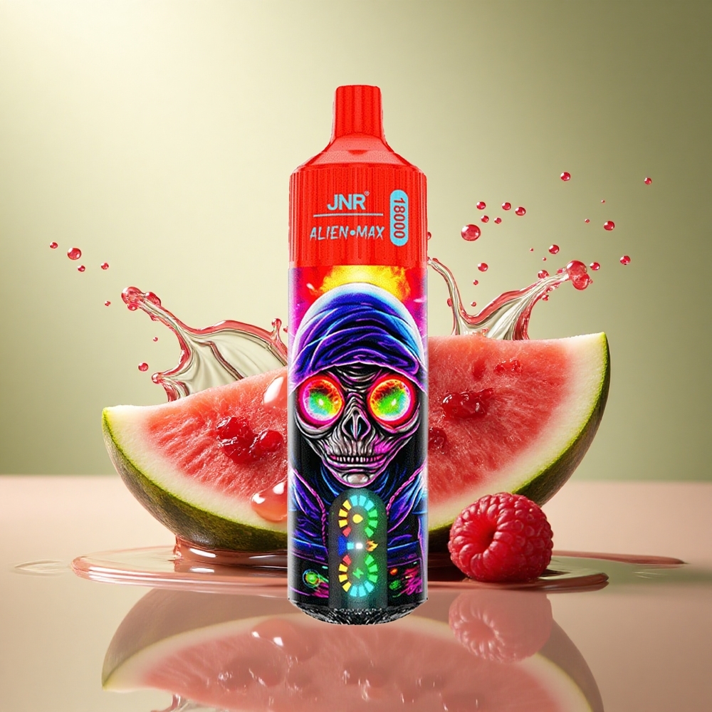 JNR Alien Max 18000 Framboos Watermeloen IJs met Dual Mesh Coil & Dual Core en 850mAh