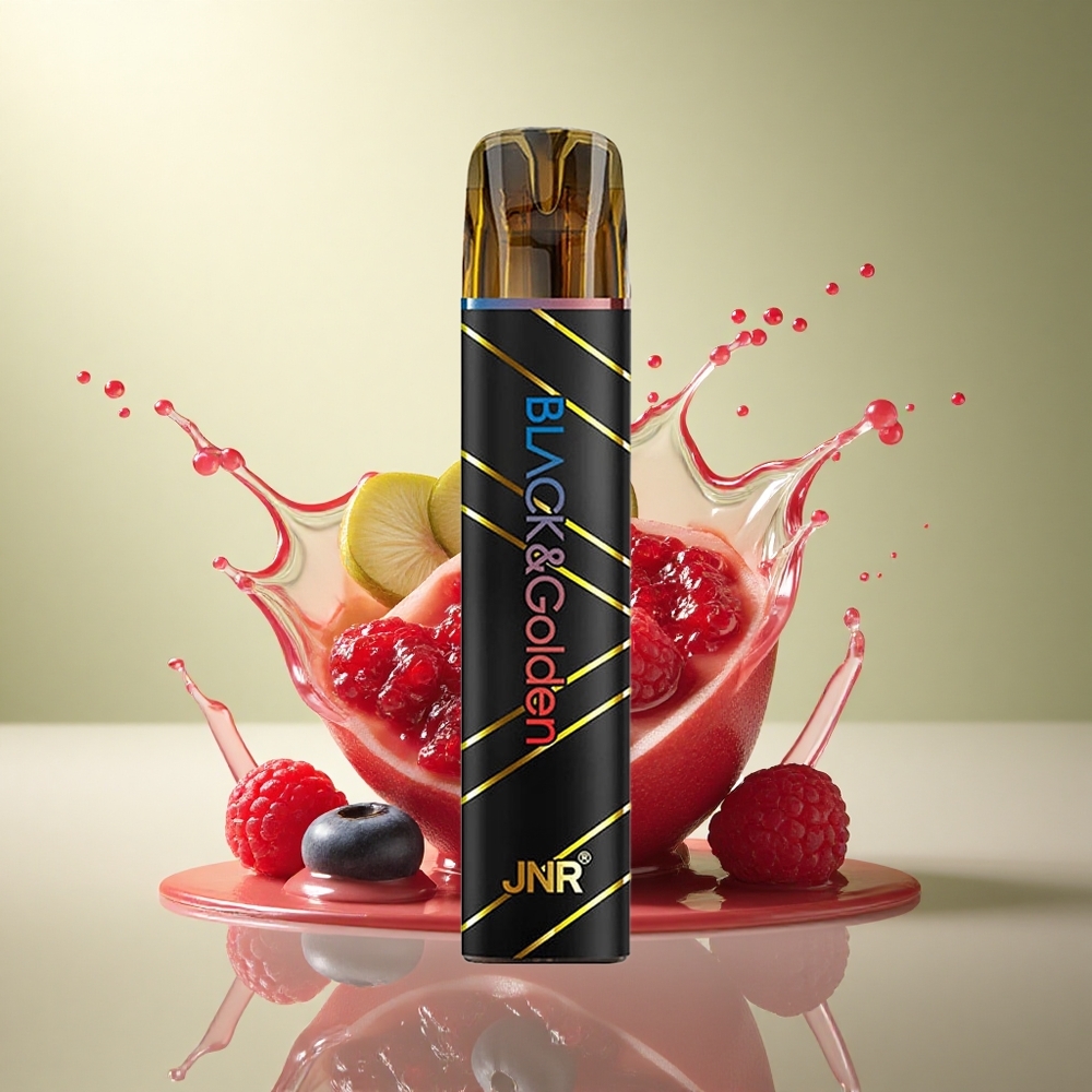 JNR Black&Golden 600+200 Blauwe Bes Zure Framboos 550mAh 2ml Nicotine
