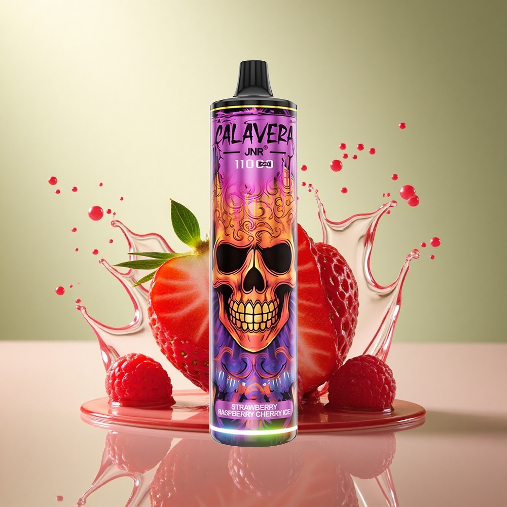 JNR Calavera 11000 Aardbei Framboos Kers IJs met 21ml E-Liquid en 5% Nicotine