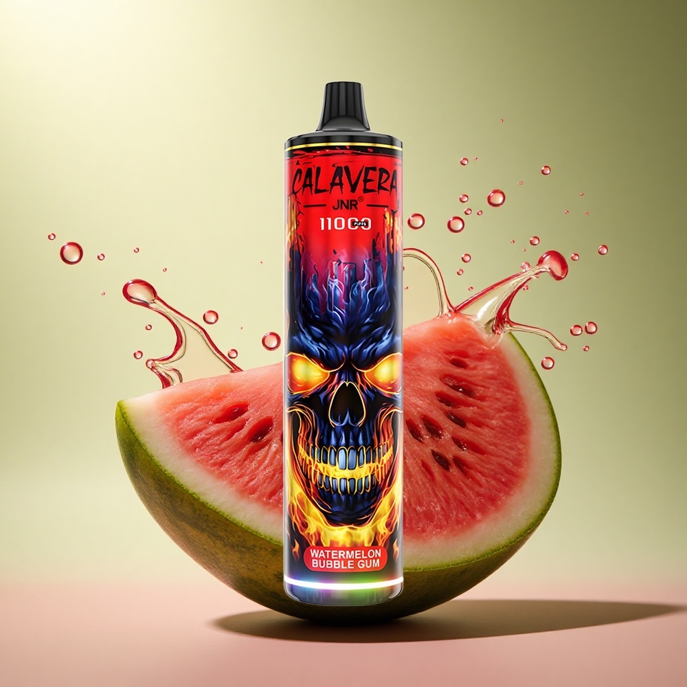 JNR Calavera 11000 Watermeloen Bubble Gum Disposable met Type-C opladen, 850 mAh batterij en 21ml vloeistof