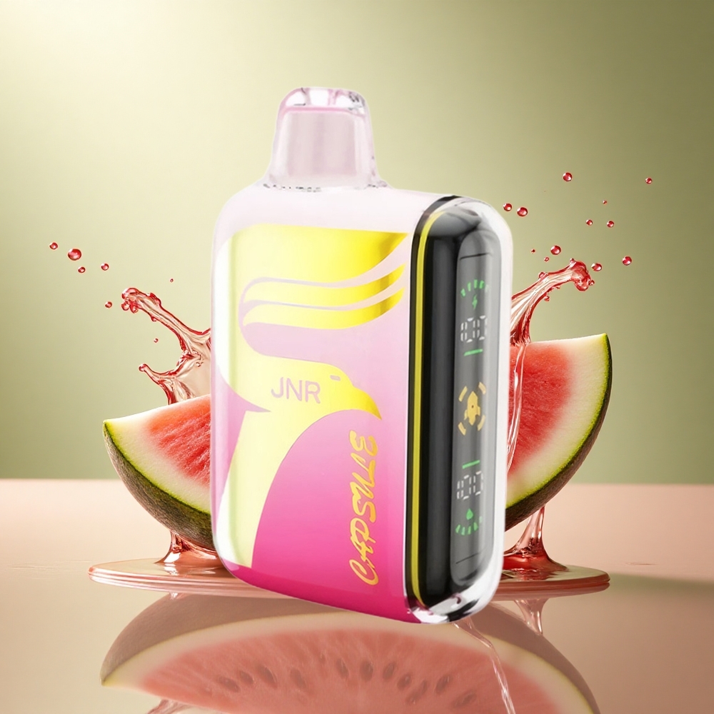 JNR Capsule 15000 Aardbei Watermeloen IJs 20ml Dual Mesh Coil 5% nicotine