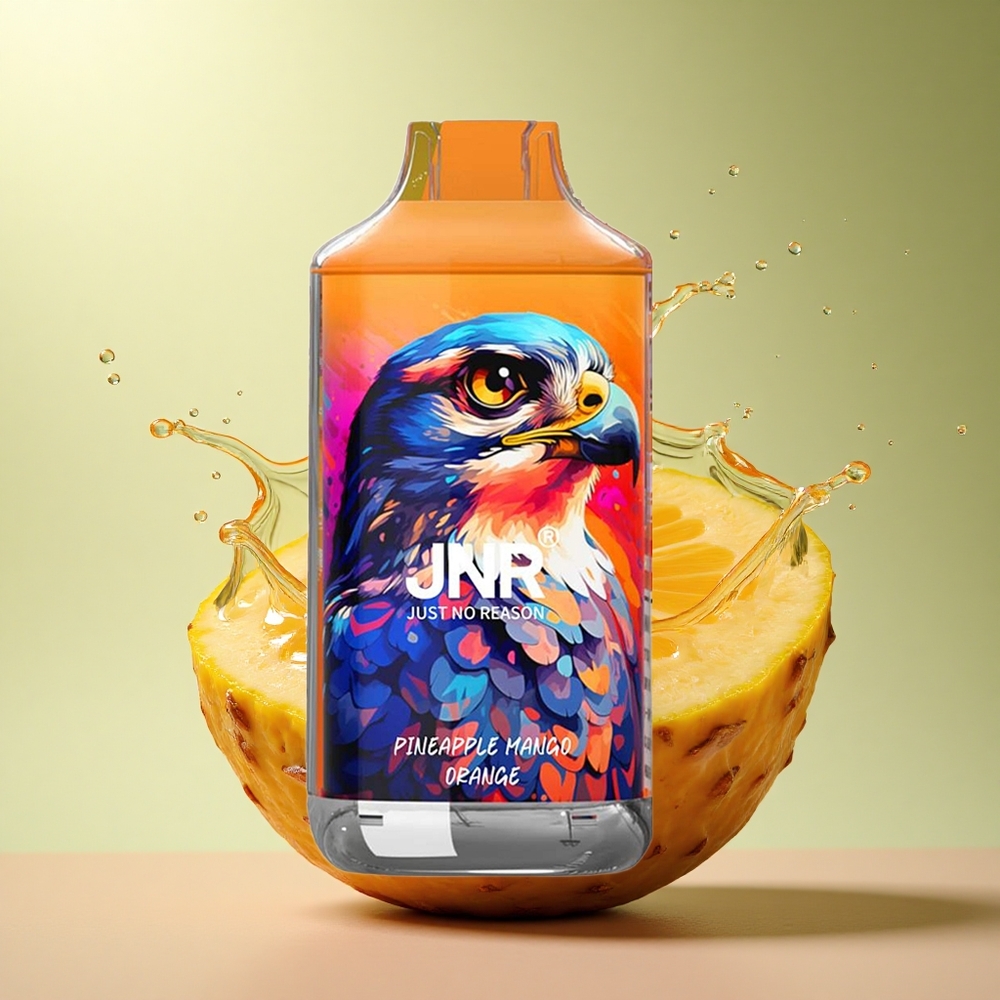 JNR Falcon 16000 Ananas Mango Sinaasappel 850mAh Dual Mesh Coil 22ml Smart LED Display Nicotine 0% 2%
