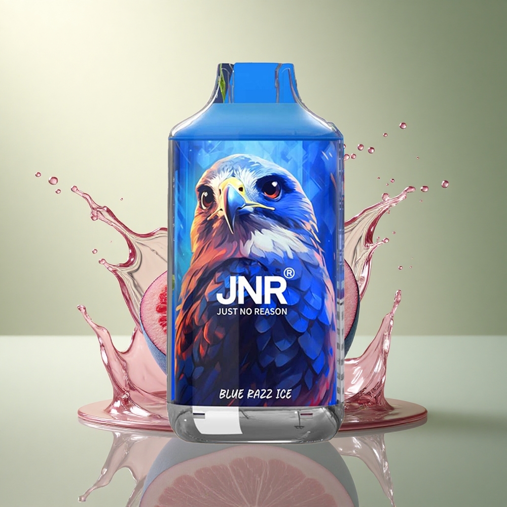 JNR Falcon 16000 Blauwe Framboos IJs met Dual Mesh Coil en Smart LED Display
