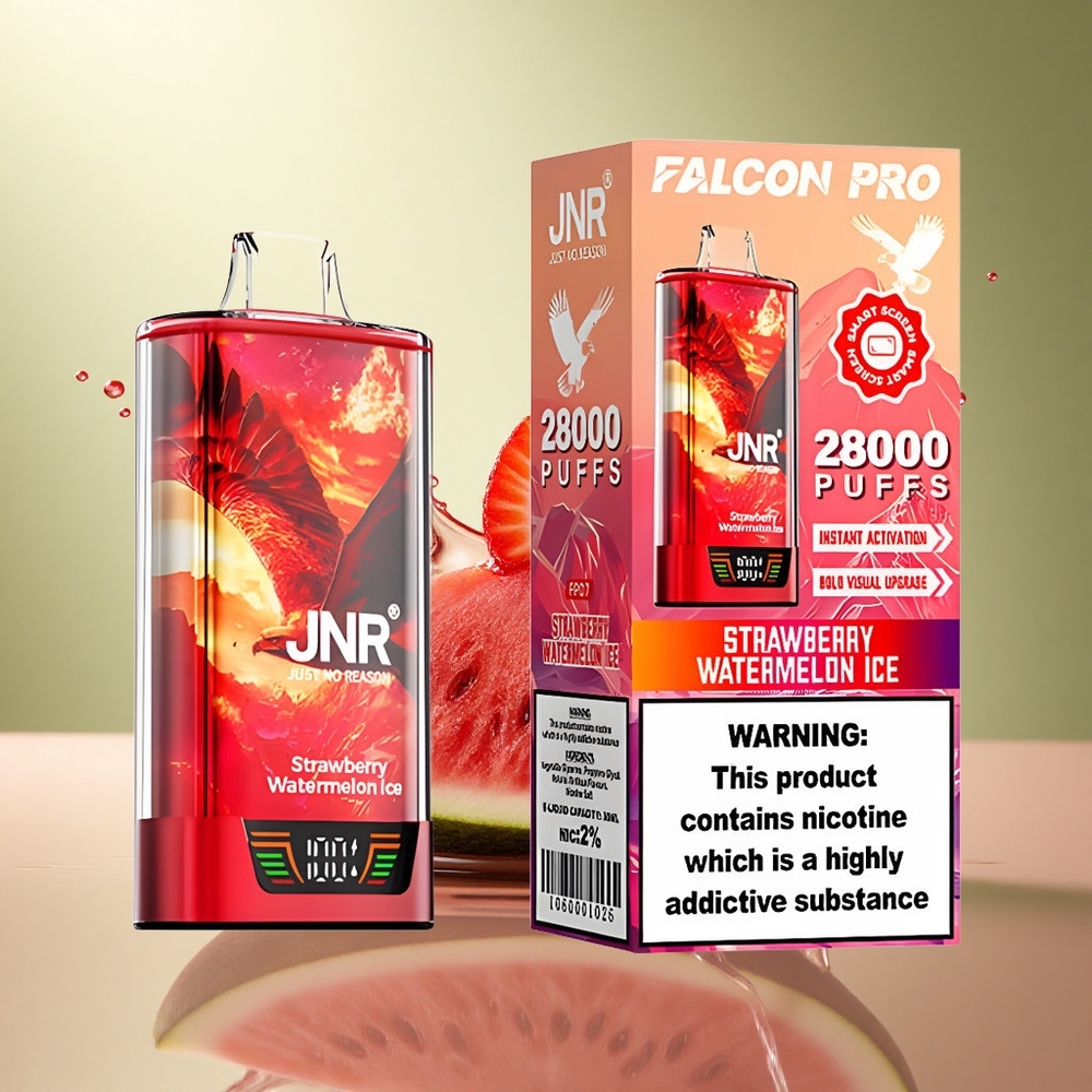 JNR Falcon Pro 28000 Aardbei Watermeloen IJs 30ml 950mAh 5% Nicotine