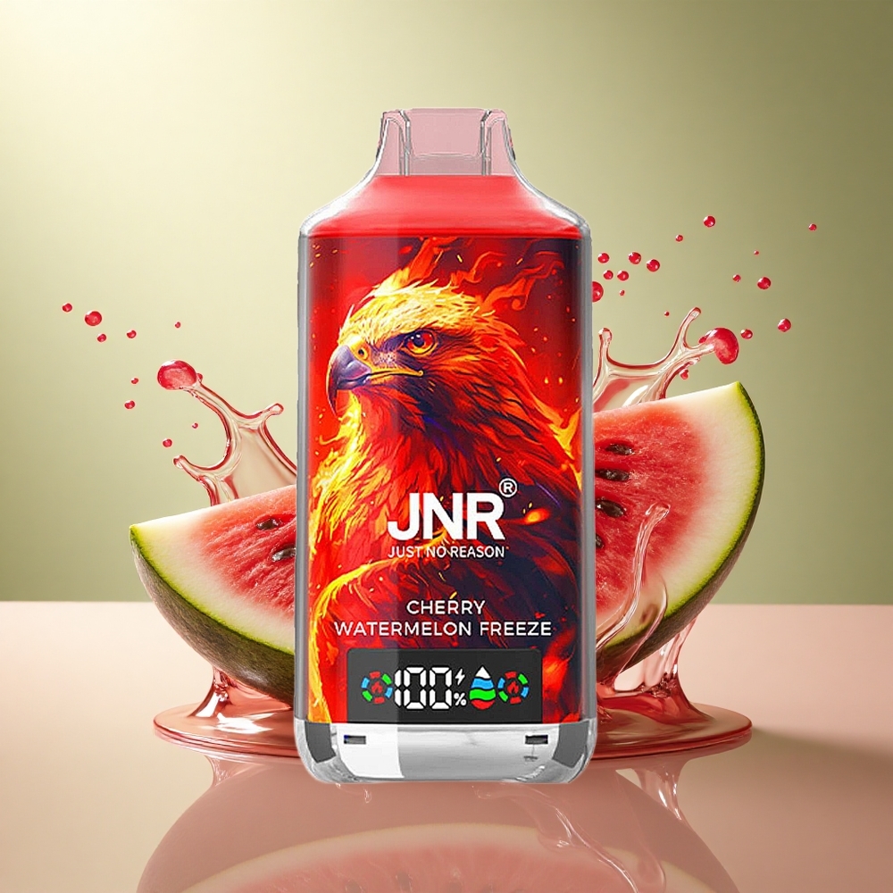 JNR Falcon X 18000 Kers Watermeloen Vries met Dual Mesh Coil & Dual Core en 750mAh