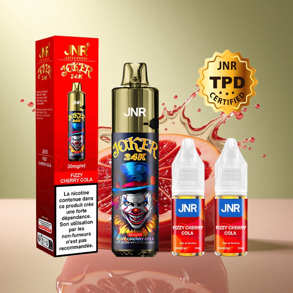 JNR Joker 24K Frisse Kers Cola Zichtbare Vloeistofniveaus 800mAh 2% Nicotine