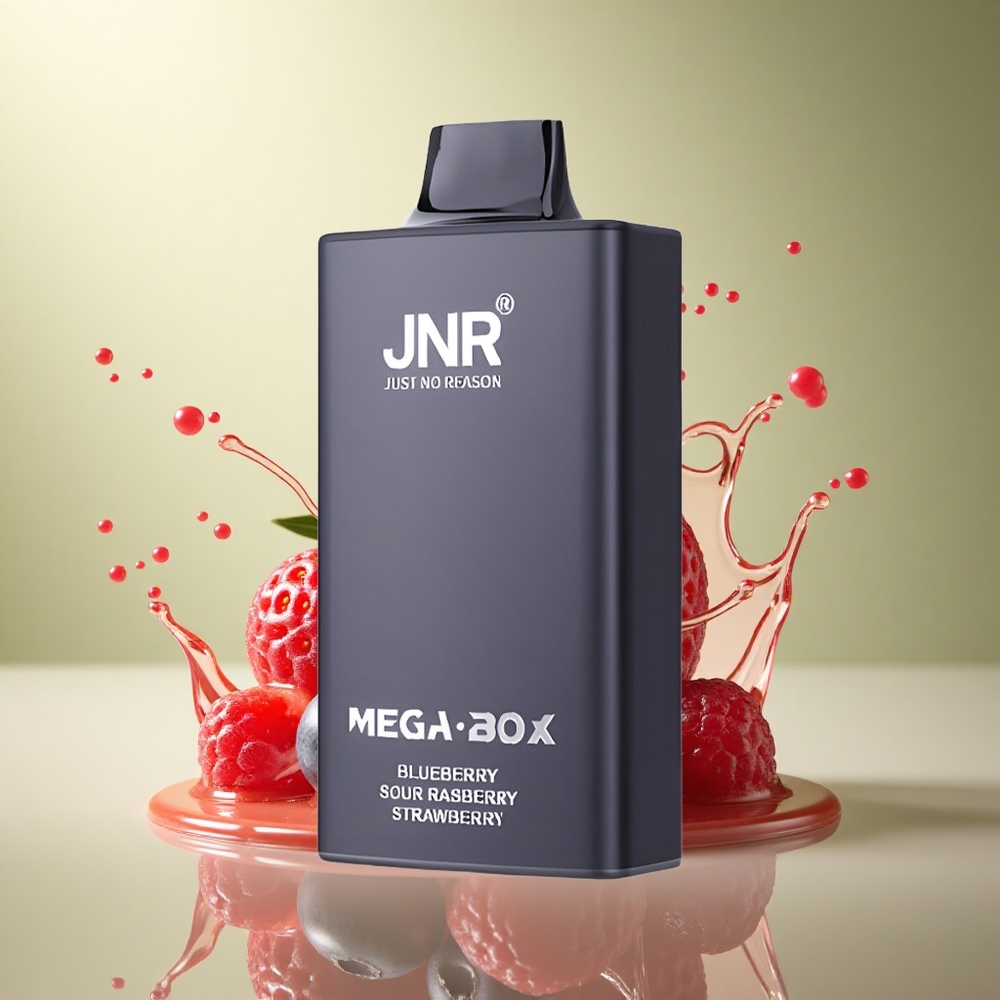 JNR Mega Box 25000 Blauwe Bes Zure Framboos Aardbei 850mAh 2% Nicotine