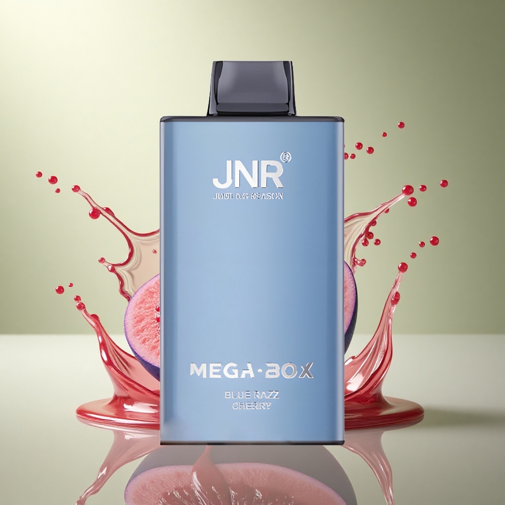 JNR Mega Box 25000 Blauwe Framboos Kers 30ml 850mAh 2% Nicotine