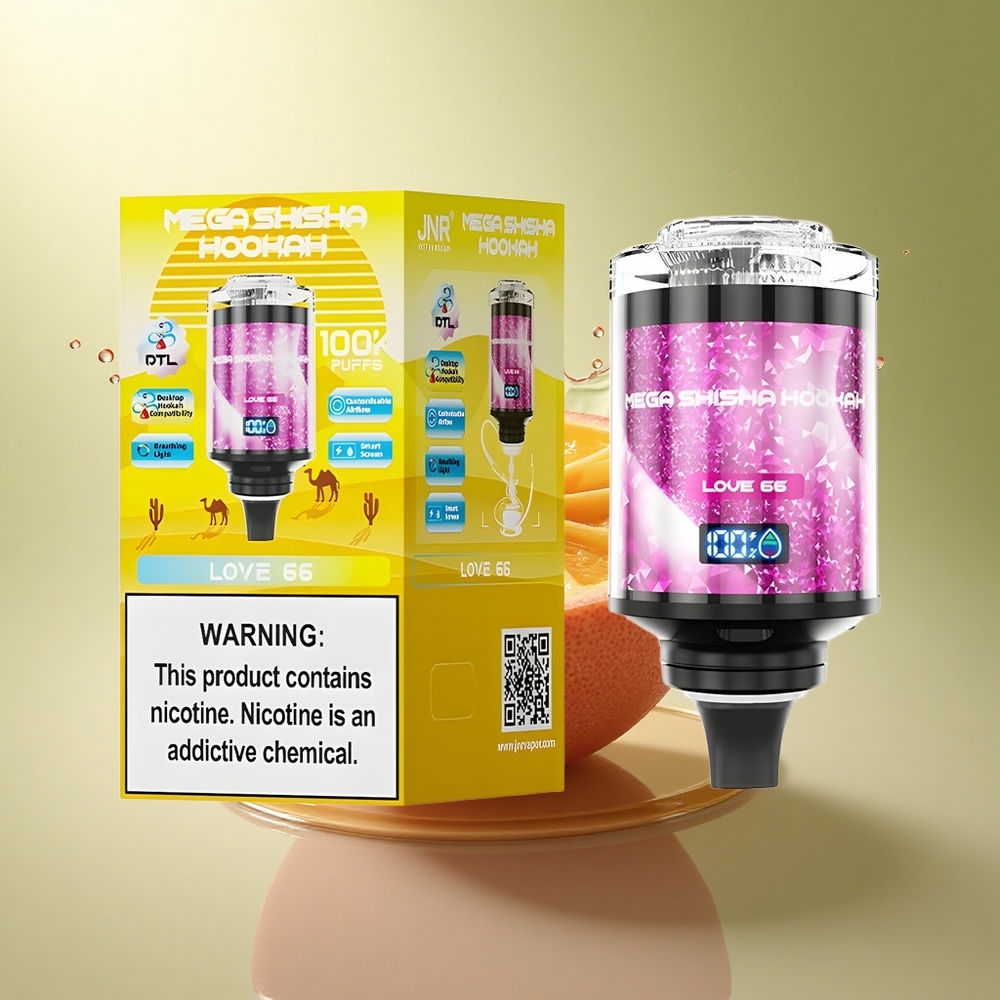 JNR Mega Shisha Hookah 100K Liefde 66 60ml 2200mAh 2% nicotine