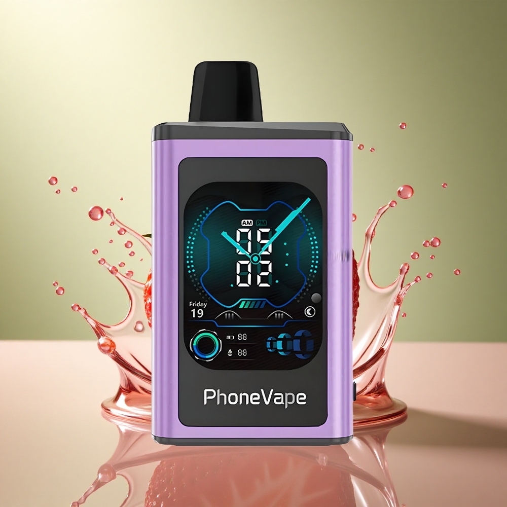 JNR PhoneVape 30000 Aardbeienijs met 850mAh en instelbare luchtstroom