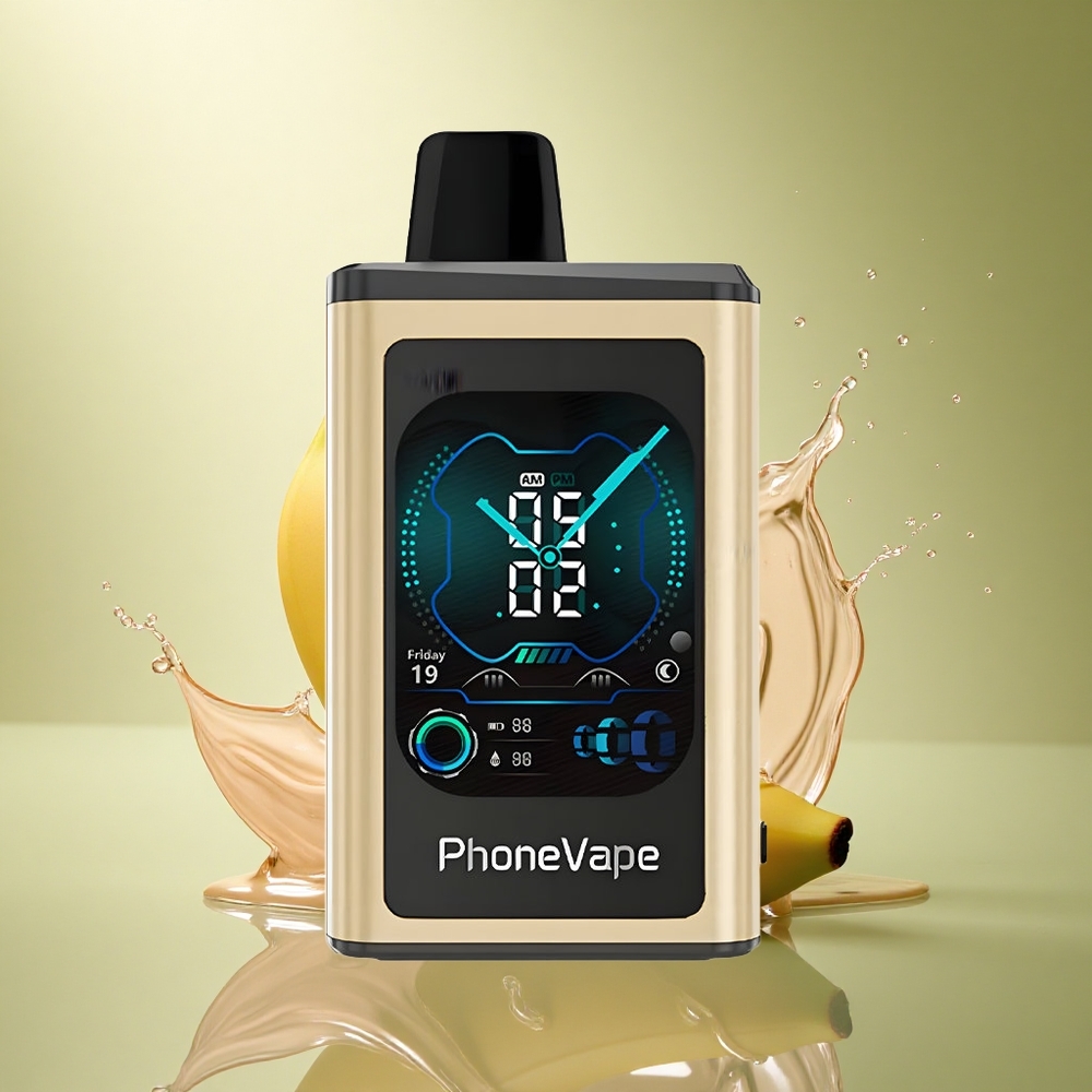 JNR PhoneVape 30000 Banaan IJs Type-C 850mAh App Bestuurd Nicotine 2% 5%