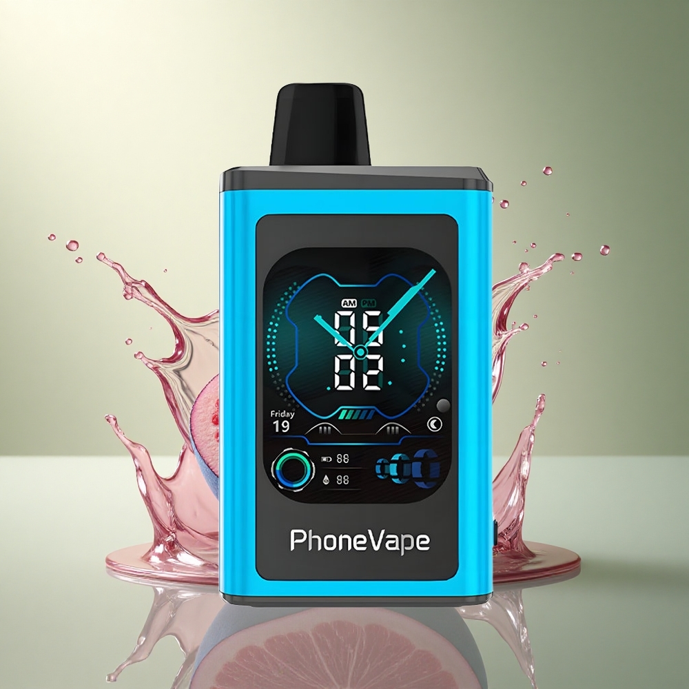 JNR PhoneVape 30000 Blauwe Framboos IJs met 850mAh en instelbare luchtstroom