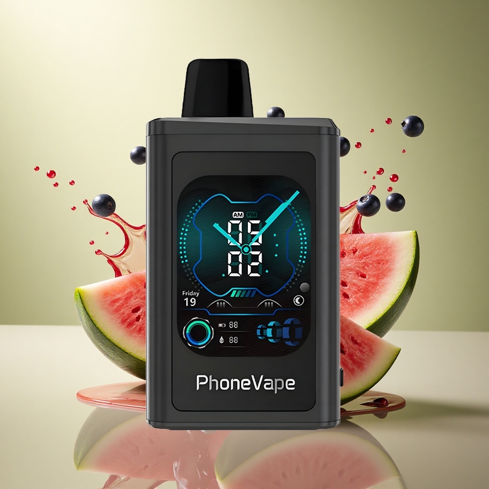 JNR PhoneVape 30000 Blauwebes Watermeloen Type-C Oplaadbaar 850mAh Nicotine 2% 5%