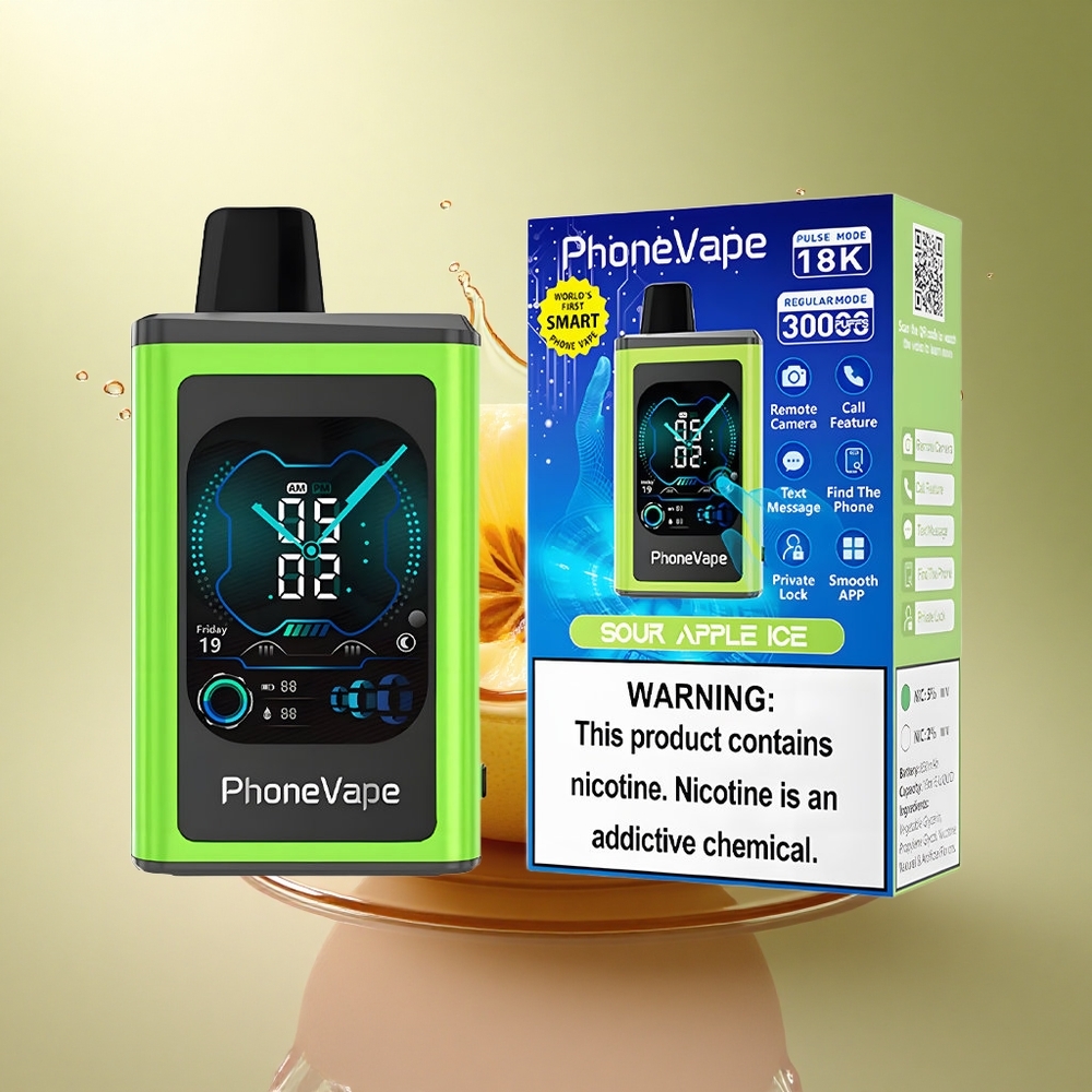 JNR PhoneVape 30000 Zure Appel IJs Met 850mAh En Aanpasbare Luchtstroom