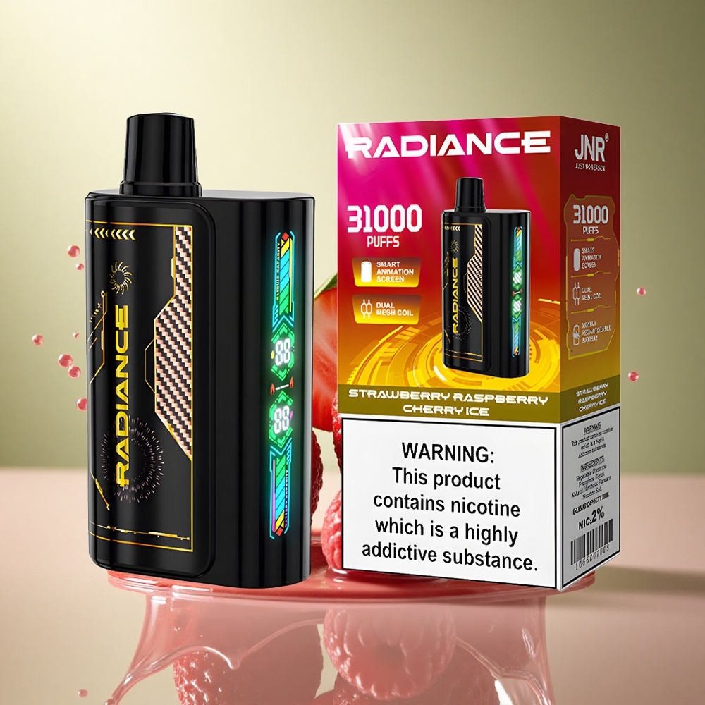 JNR Radiance 31000 Aardbei Framboos Kers IJs 28ml 950mAh 2% Nicotine