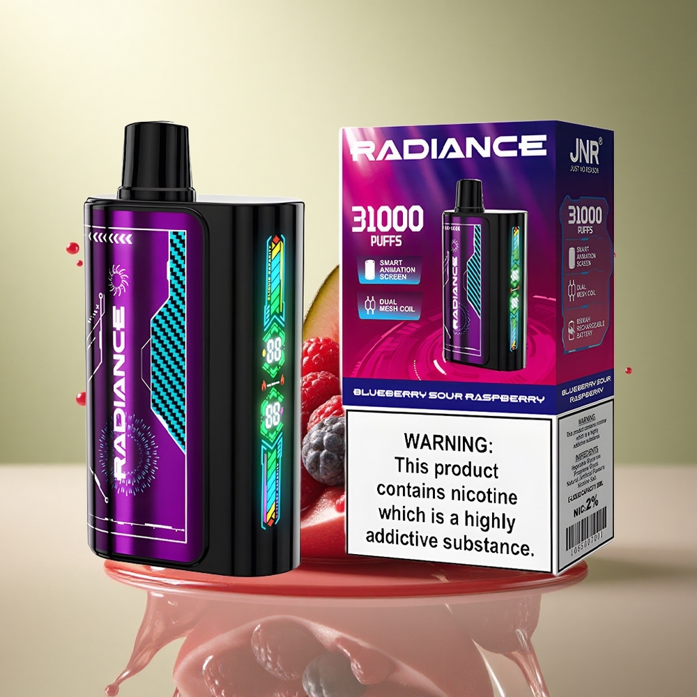 JNR Radiance 31000 Blauwe Bes Zure Framboos Dual Mesh Coil 950 mAh 28ml
