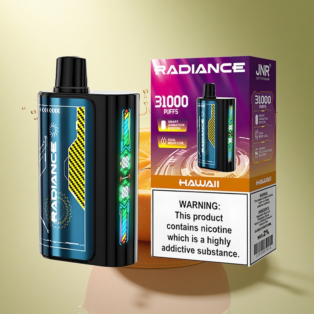 JNR Radiance 31000 Hawaii Dual Mesh Coil 950 mAh 2% Nicotine Wegwerp Vape