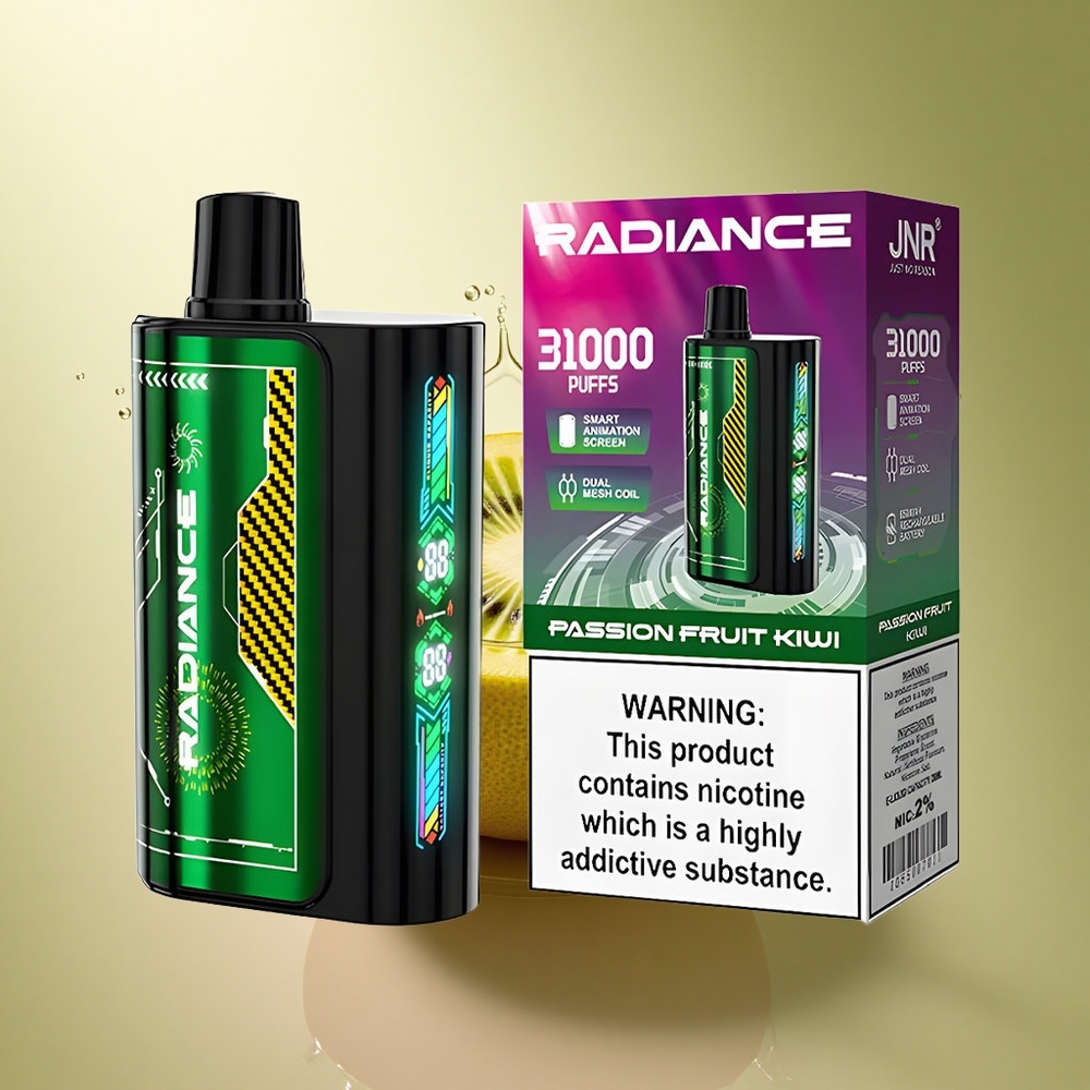 JNR Radiance 31000 Passievrucht Kiwi 28ml Dual Mesh Coil 950 mAh