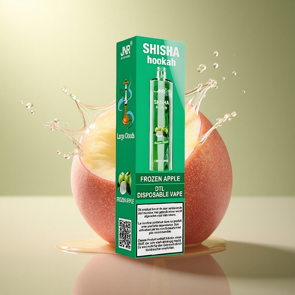 JNR Shisha Hookah 12000 Bevroren Appel 750mAh 24ml 0.6 Ohm
