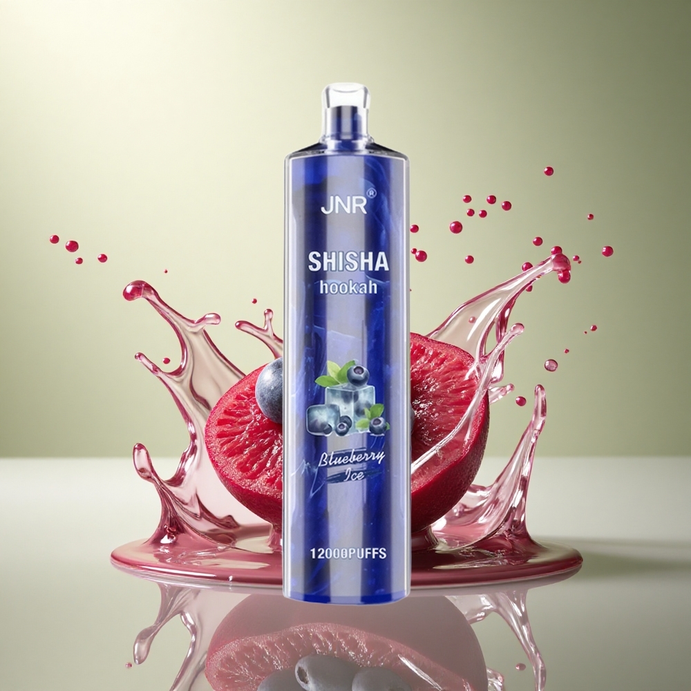 JNR Shisha Hookah 12000 Blauwe Bes IJs 24ml 0% Nicotine