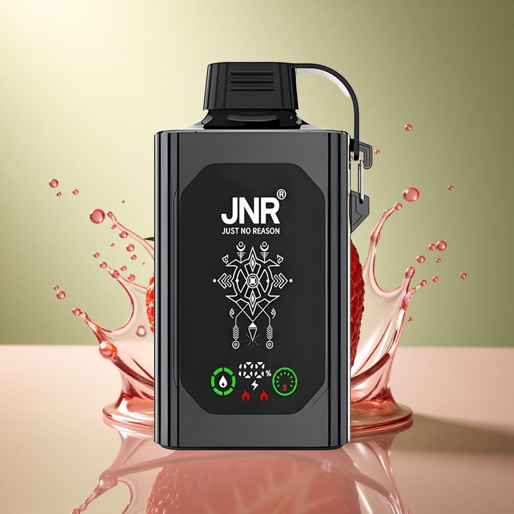 JNR Shisha Hookah Box 20500 Aardbei IJs HD Display Dual Mesh Coil 25ml