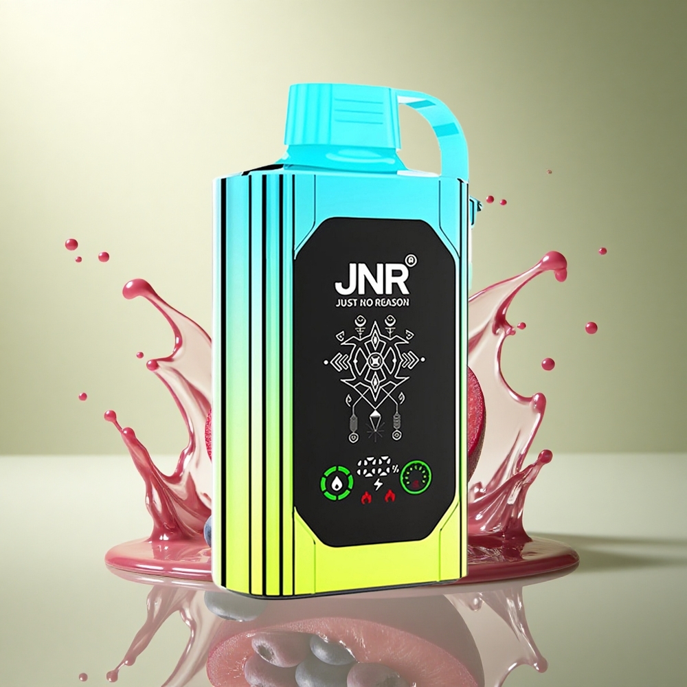 JNR Shisha Hookah Box 20500 Blauwe Bes Munt HD Display 1000mAh Dual Mesh Coil