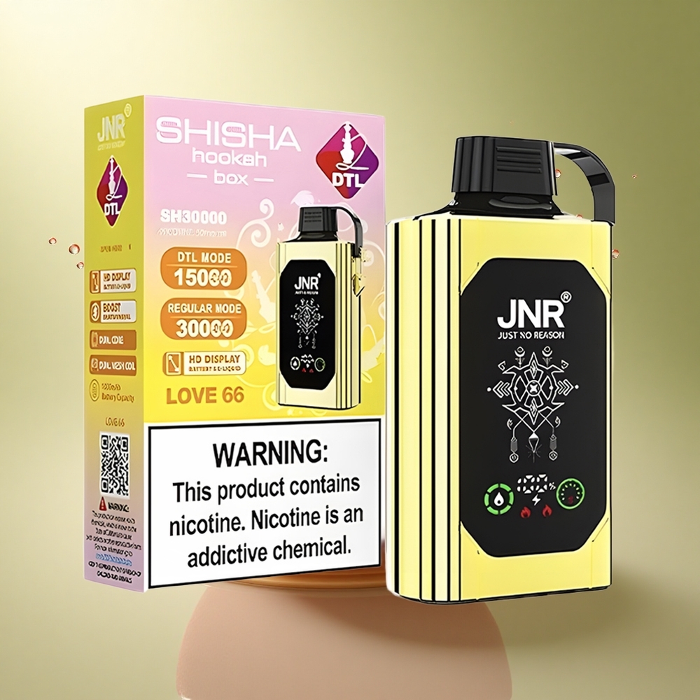 JNR Shisha Hookah Box 20500 Liefde 66 HD Display 1000mAh Dual Mesh Coil