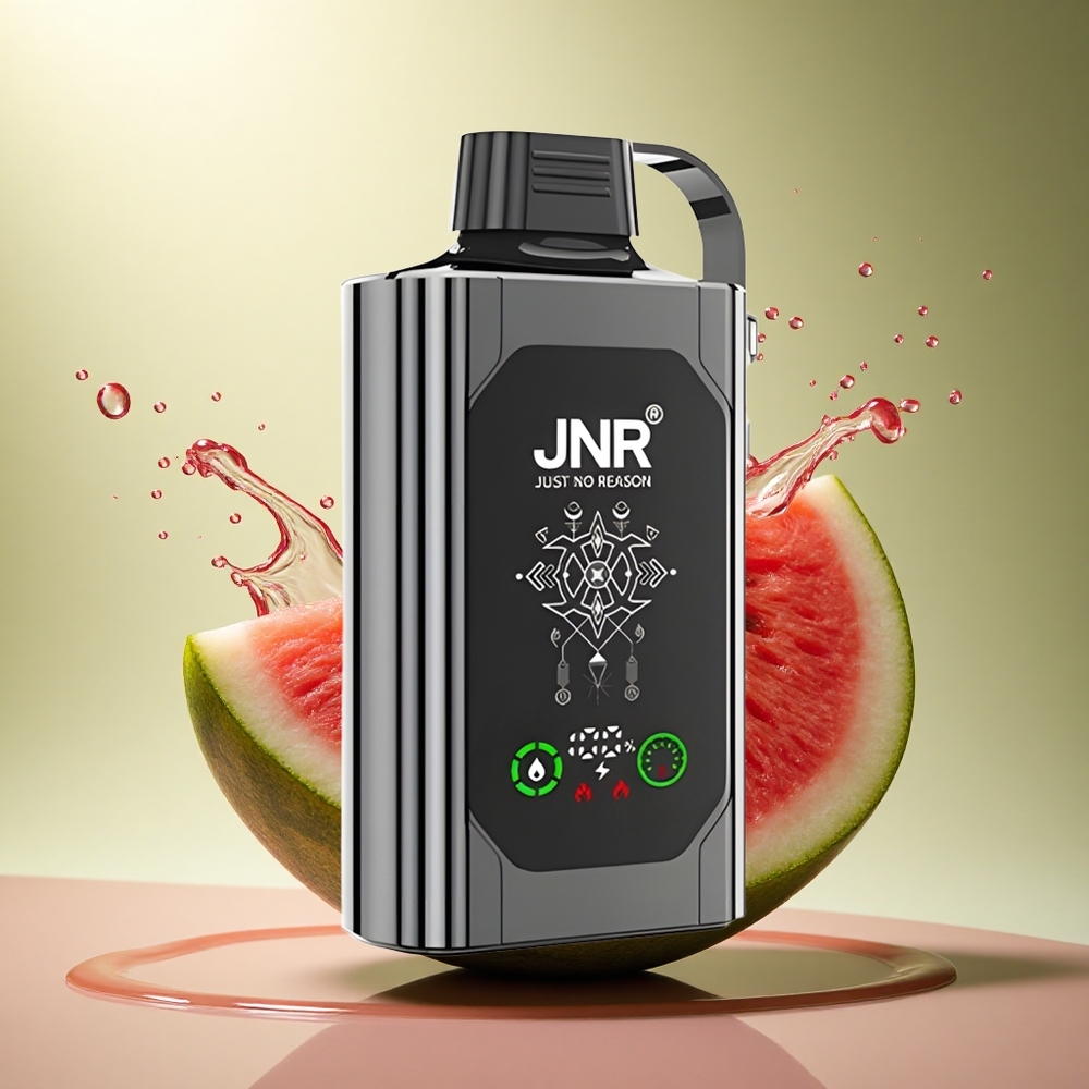 JNR Shisha Hookah Box 20500 Watermeloen IJs HD Beeldscherm Dual Mesh Coil 25ml