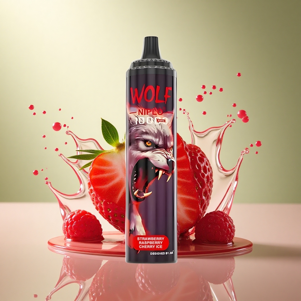 JNR Wolf Niplo 10000 Aardbei Framboos Kers IJs 20ml 650mAh