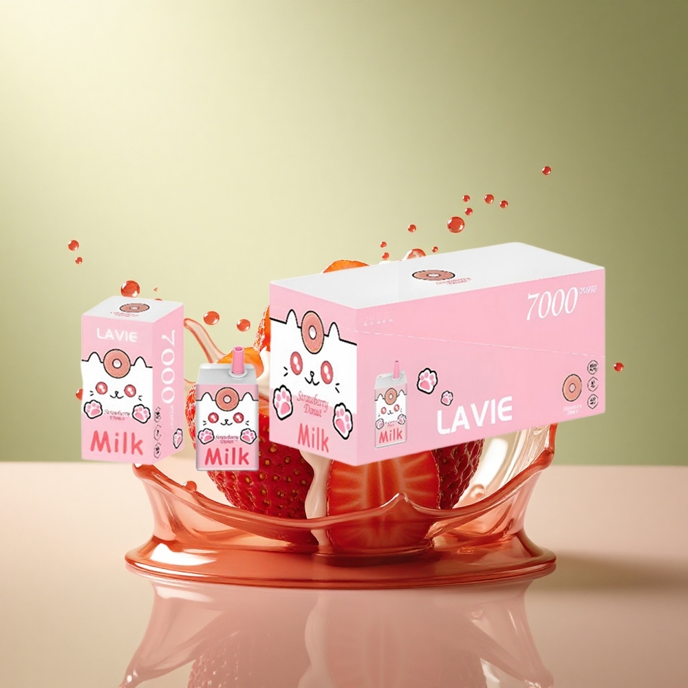 Lavie Milk 7000 Puffs Aardbei Donut 600mAh Type C