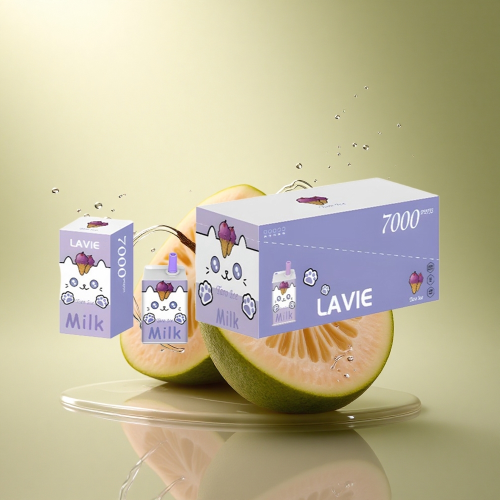Lavie Milk 7000 Puffs Tarowortel IJs met 16ML vloeistof en 600mAh batterij