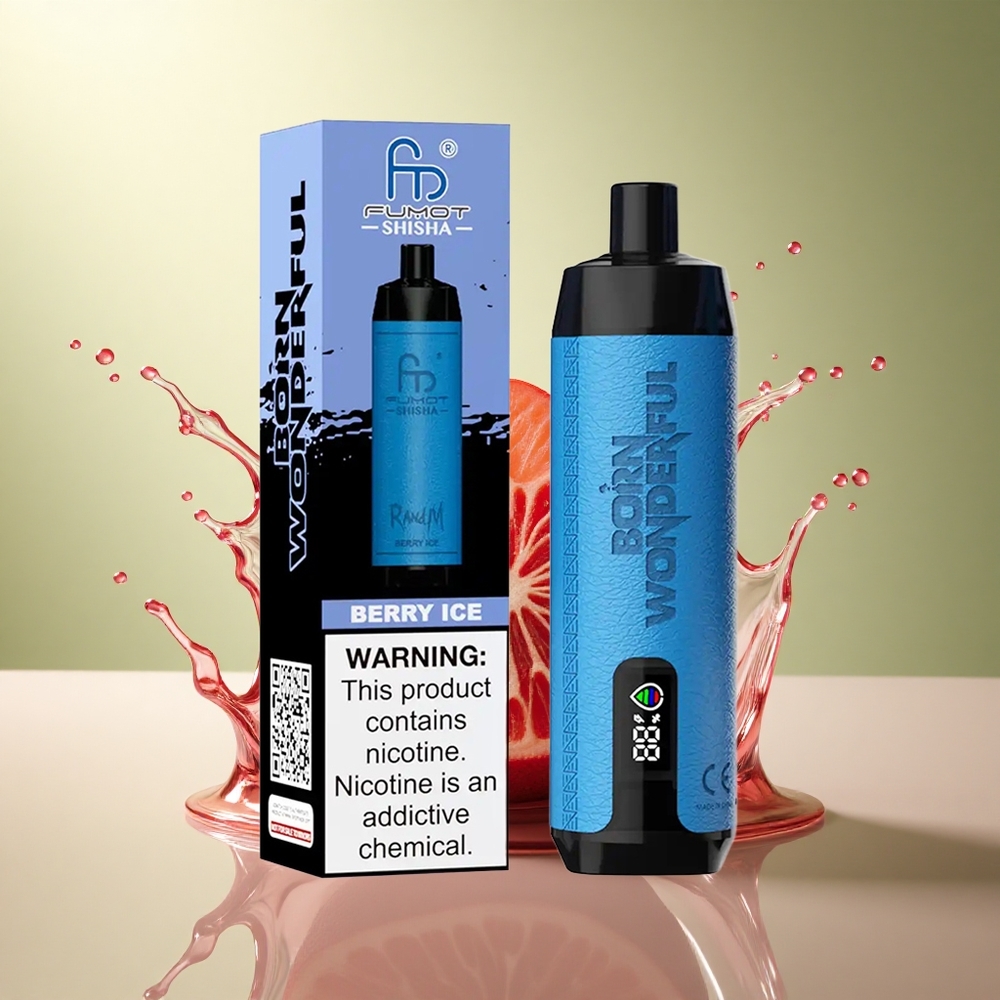 RandM Fumot Shisha 10000 Puffs Bes LED Mesh Berry Ice 0.5% Nicotine 850 mAh