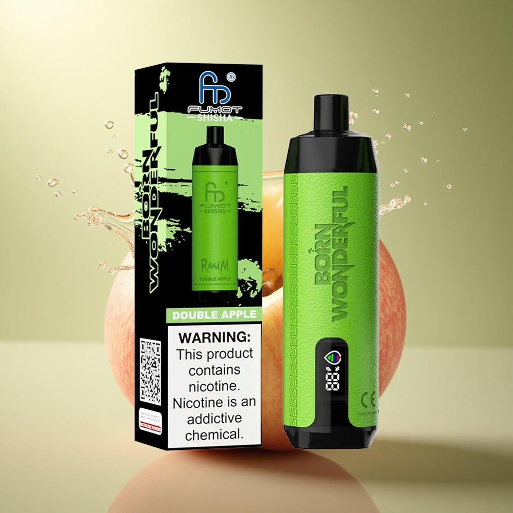 RandM Fumot Shisha 10000 Puffs Dubbele Appel met 0,5% Nicotine en 850 mAh