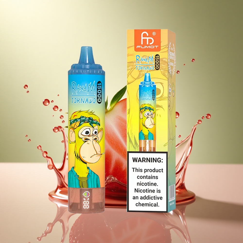 RandM Fumot Tornado 15000 Puffs Aardbei 25ml 850mAh Mesh