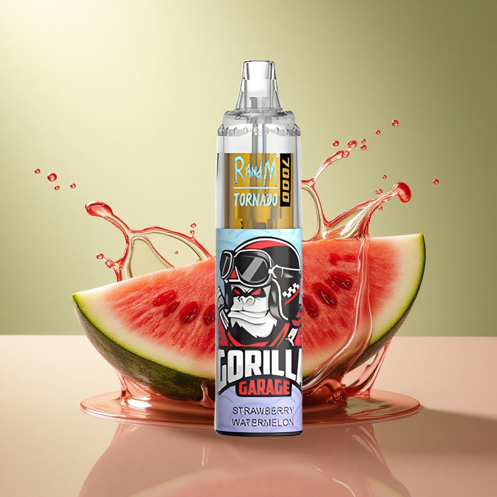 RandM Fumot Tornado 7000 Puffs Aardbei Watermeloen Mesh Coil 850 mAh