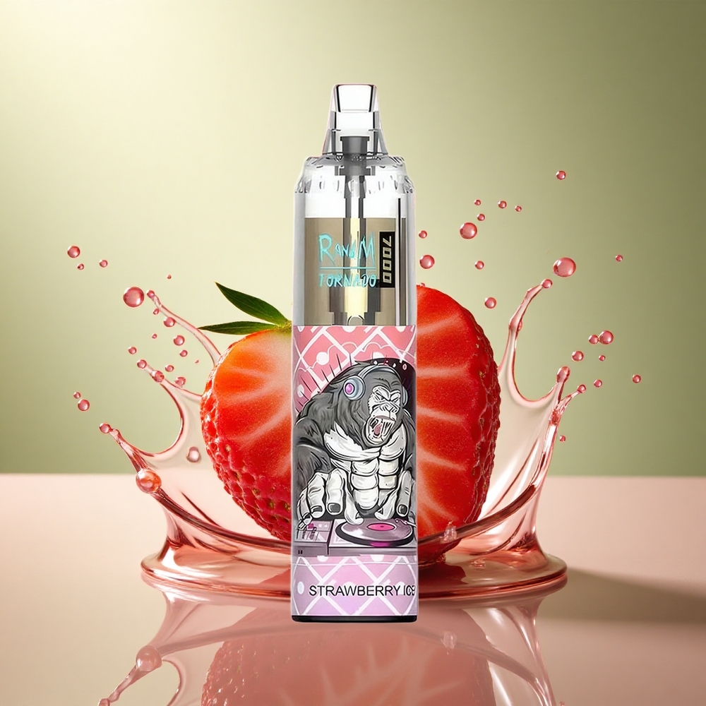 RandM Fumot Tornado 7000 Puffs Aardbeienijs Mesh Coil 850 mAh