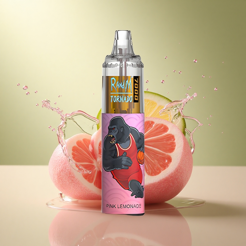 RandM Fumot Tornado 7000 Puffs Roze Limonade met Mesh Coil en 850 mAh