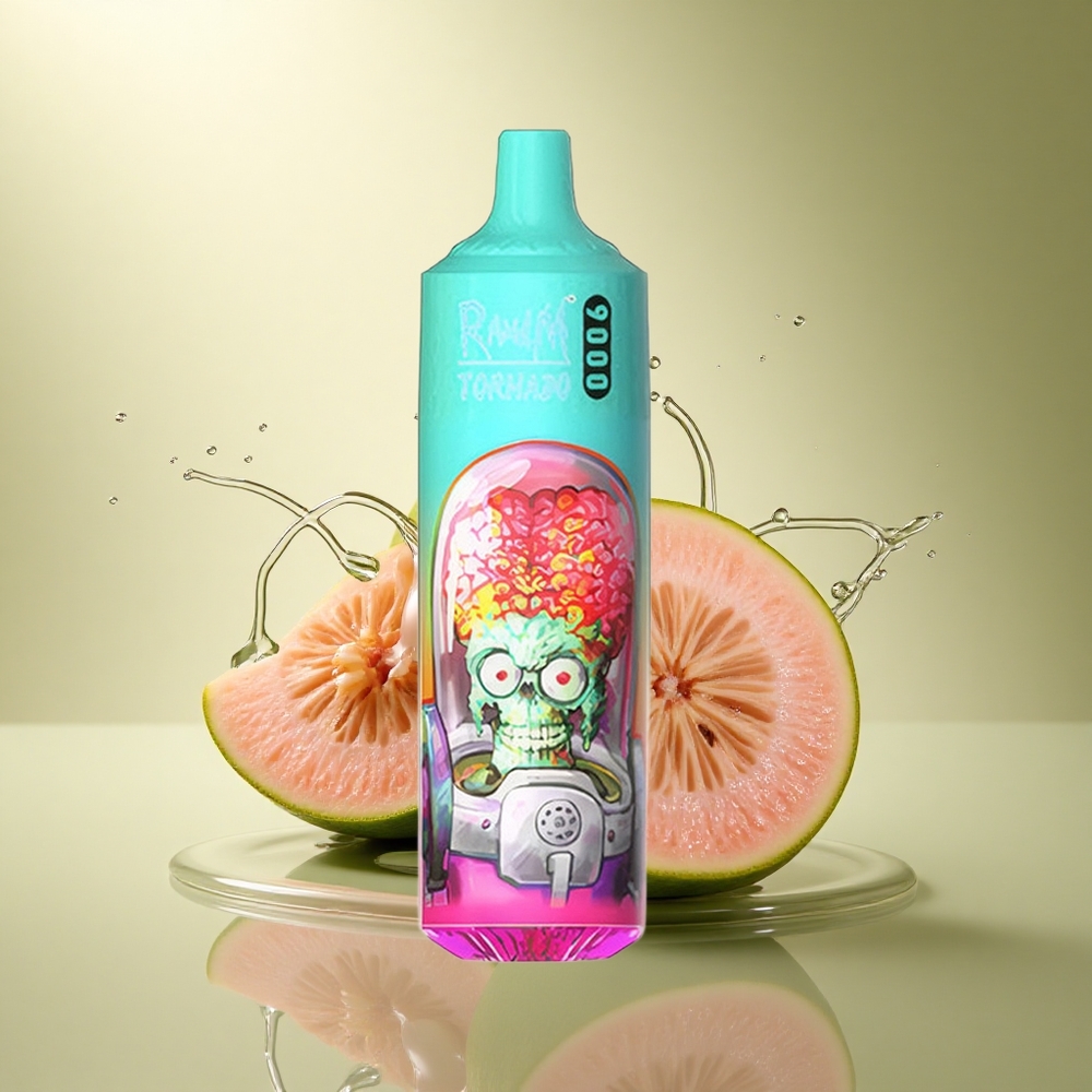 RandM Fumot Tornado 9000 Puffs Guava IJs met Mesh Coil en 850 mAh