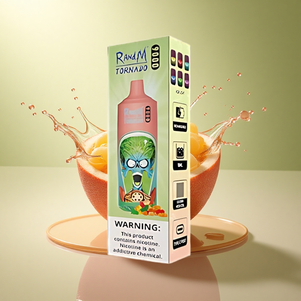 RandM Fumot Tornado 9000 Puffs Gummy Beer Mesh Coil 850 mAh 18 mL
